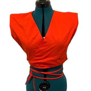 3 for $25- Orange Dolls Kill wrap crop top NWOT